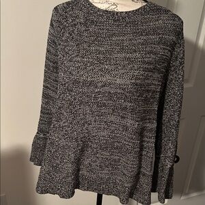 LOFT Black and Gray Women's Sweater